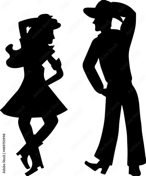 Country Line Dancing Silhouettes Png Svg Eps Country Line Dancing