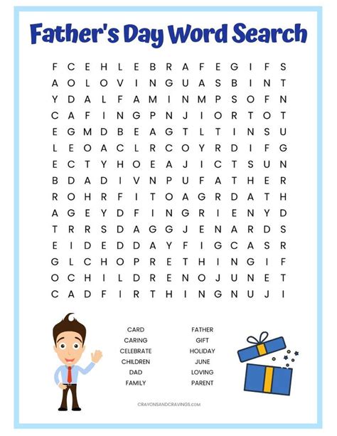 Fathers Day Word Search Printable