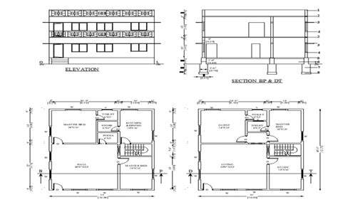 33x40 2bhk G1 House Plan Layout Is Given In This Autocad Dwg File