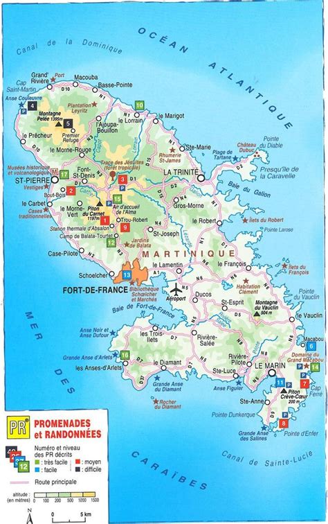 Martinique is an island and an overseas department/region and single territorial collectivity of france, and therefore an integral part of the french republic. Carte de martinique » Vacances - Guide Voyage