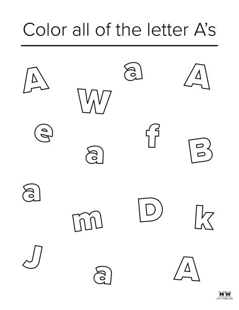 Letter A Worksheets Printable Printable World Holiday