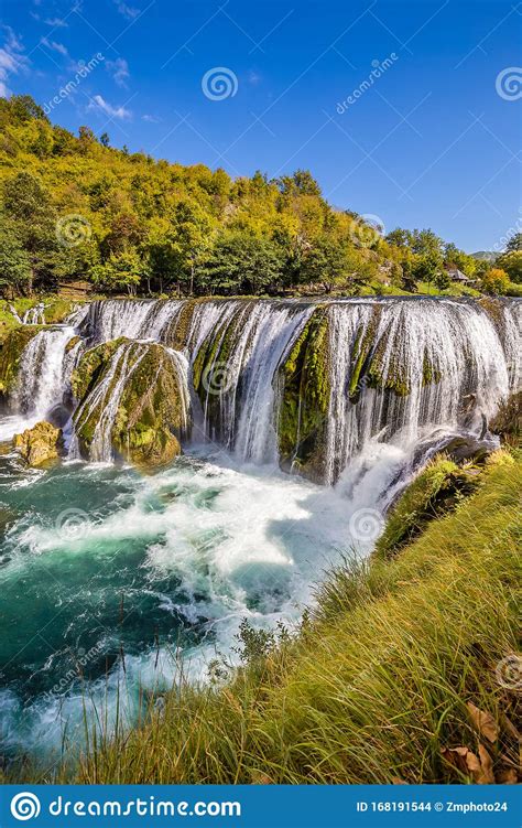 Strbacki Buk Waterfall Croatia And Bosnia Border Stock Photo Image