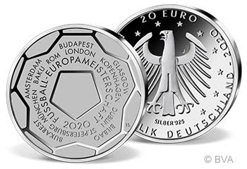 Juni 2021 um 21.00 uhr in münchen angepfiffen. Die neuen 20 Euro Silber-Gedenkmünzen Deutschlands im Jahr 2020