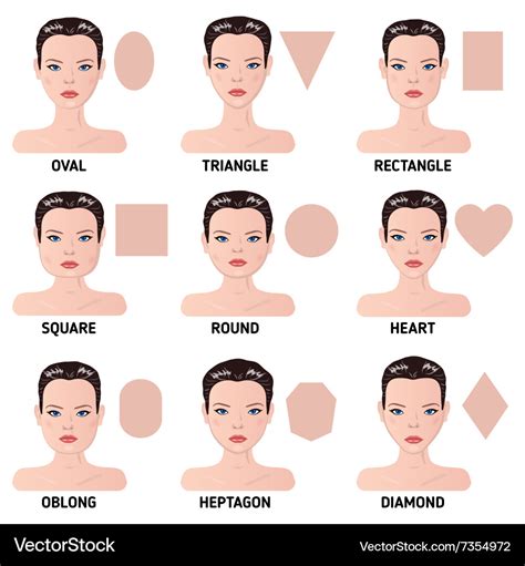 Different Woman Face Types Shapes Female Head Vector Image My Xxx Hot Girl