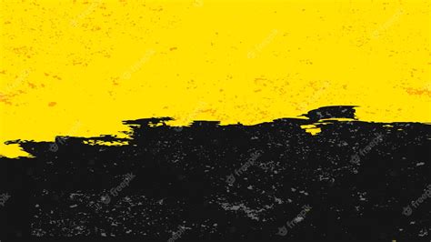 Premium Vector Simple Black And Yellow Background With Grunge Effect