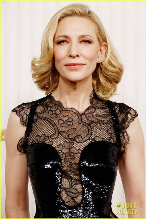 cate blanchett wears black lace and shimmering dress to sag awards 2023 photo 4899646 cate