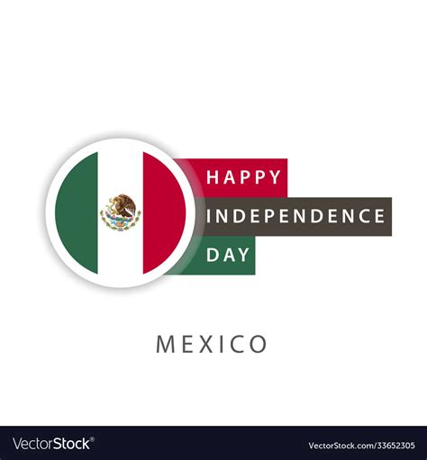 Happy Mexico Independence Day Template Design Vector Image