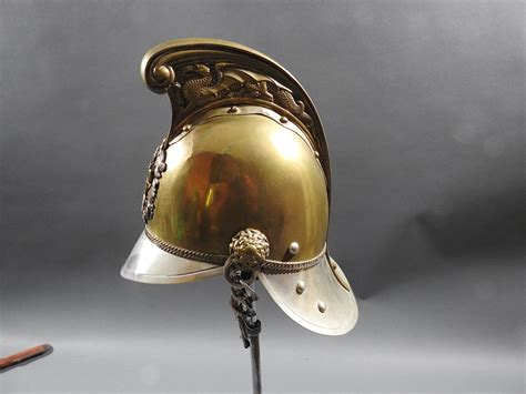 British Presentation Fire Helmet Dated 1889 Michael D Long Ltd