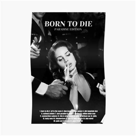 Lana Del Rey Born To Die Art Wall Indoor Room Outdoor Poster Poster