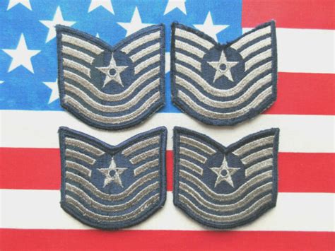 Us Air Force Master Sergeant Obsolete Rank Insignia Stripes Patches 2