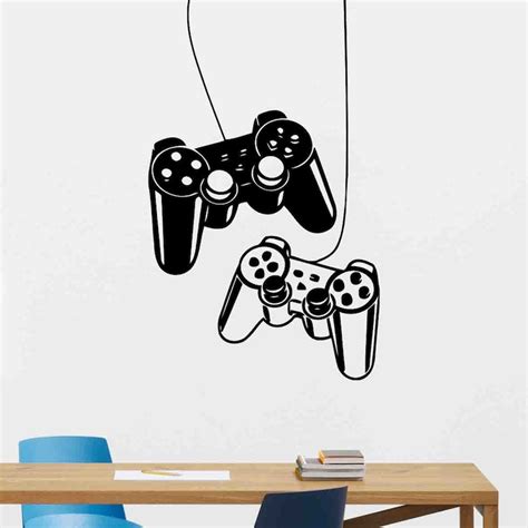 Controllers Wall Decal Gaming Decals Ps4 Wall Art Video Game Etsy