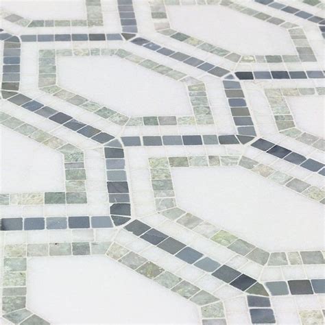 infinity thassos and ming green hexagon marble polished mosaic tile hexagon marble tile tile