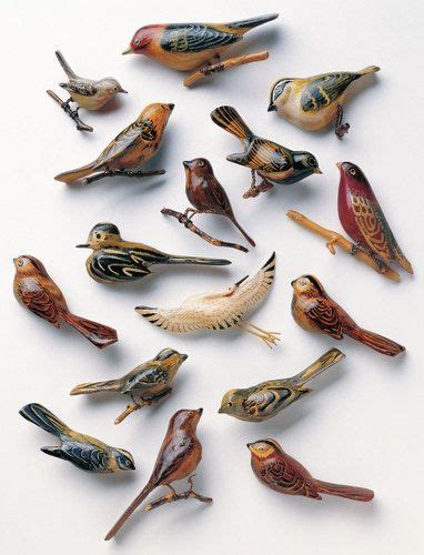 Bird And Animal Pins Made Of Scrap Wood Paint And Metal By Himeko