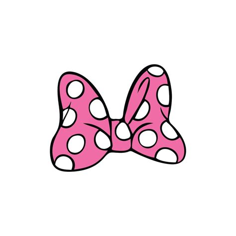 Minnie Mouse Pink Bow Silhouette Dots Digital Download Eps Etsy Israel