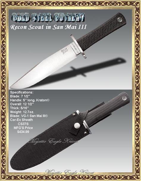 Cold Steel Cutlery Presents Cs37s The Recon Scout In San Mai Iii Knife