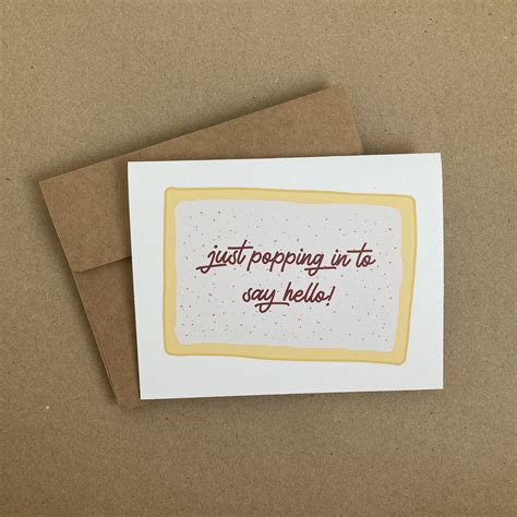 Just Popping In To Say Hello Greeting Card Etsy