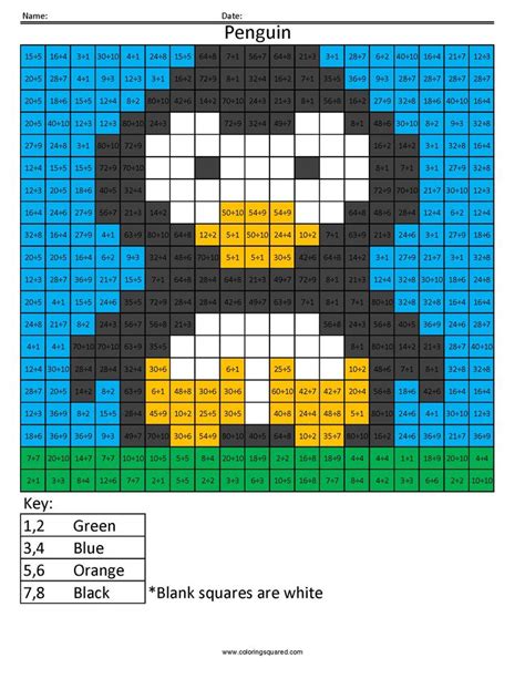 Pixel Art Worksheets