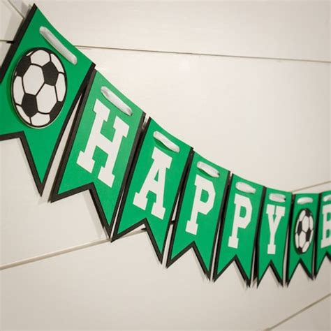 Soccer Birthday Banner Soccer Party Decorations Soccer Etsy