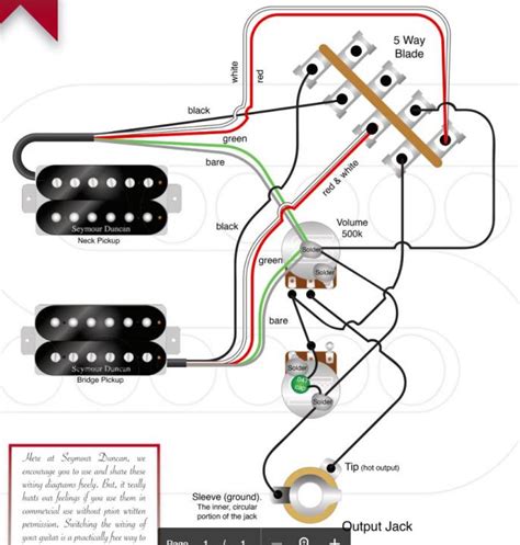 5 Way Switch Diagram For 2 Humbuckers 1 Volume 1 Tone Help Seymour