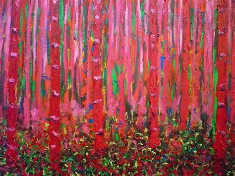 Pink Forest Painting By Ericka Herazo Fine Art America