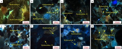 Fluorescence Photos Of Hydrocarbon Charging Of The Wutonggou Formation