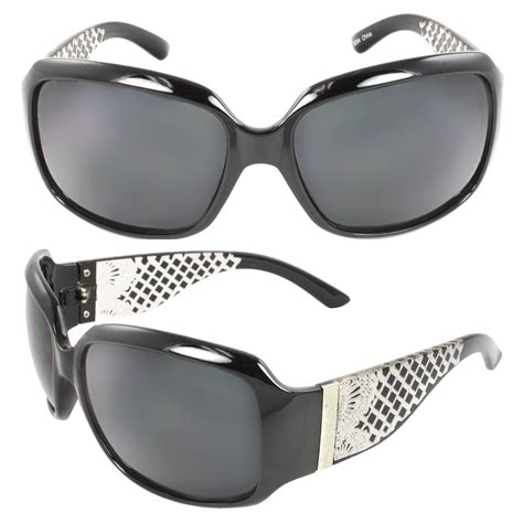 Shield Fashion Sunglasses Black Frame Black Lenses For Women And Men