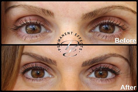 Permanent Eyebrows And Eyeliner Before And After Permanent