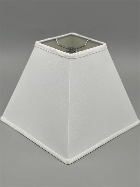 White Hardback Square Cut Corner Lamp Shade For Table Lamps Etsy