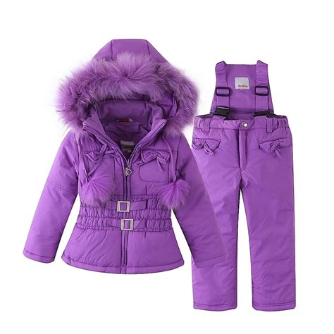 Mingkids Snowsuit Outdoor Ski Set For Baby Girl Winter Warm Snow Suit