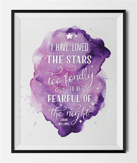 Printable Art Print Loved The Stars Quote By Sarah Williams