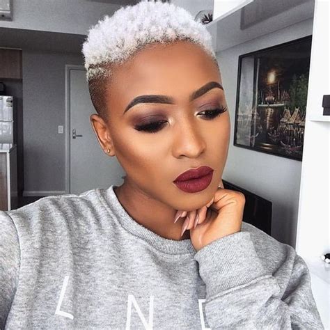 35 Stylish Short Haircut For Black Women Short Platinum Blonde Hair