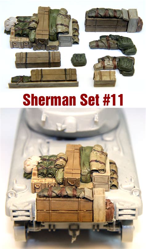 Value Gear Resin 135 Scale Sherman Engine Deck Stowage Set 14 Firefly