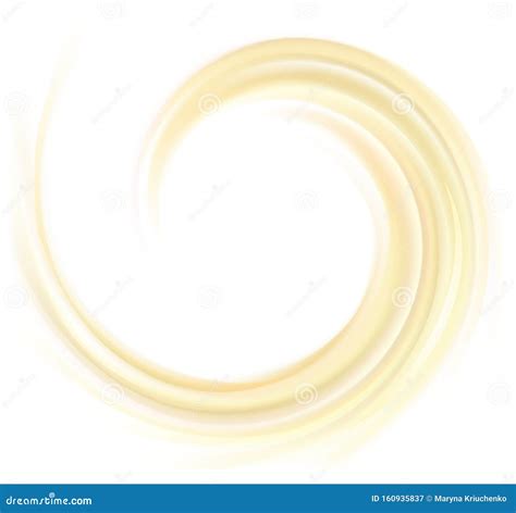 Vector Yellow Background Of Swirling Creamy Texture Stock Vector