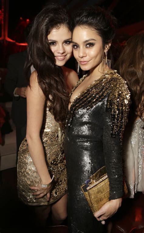 Good Girlfriends Vanessa Hudgens And Selena Gomez Posed In Metallic The Weinstein Company S