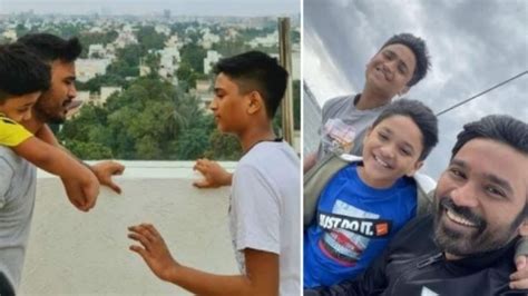 On Fathers Day Dhanush Shares Pic With Sons Linga And Yatra You
