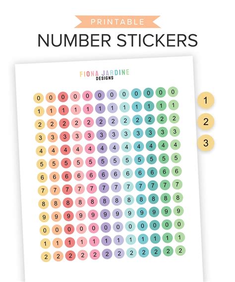 Number Printable Bullet Journal Stickers Printable Planner Etsy Hong Kong