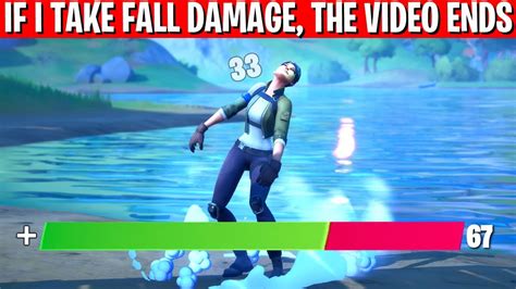 If I Take Fall Damage In Fortnite The Video Ends Youtube