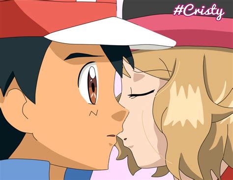 Ash And Serena Kiss Episode 47 On Deviantart Ash And Serena