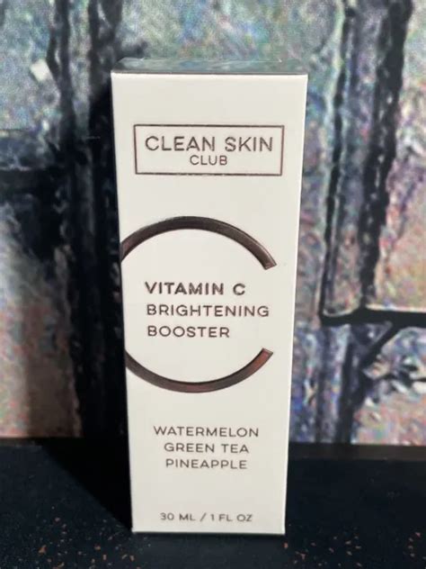 New In Box Clean Skin Club Vitamin C Brightening Booster 1 Fl Oz 1399