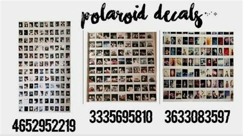 Polaroid Decals Bloxburg Decals Codes Bloxburg Decal Codes House