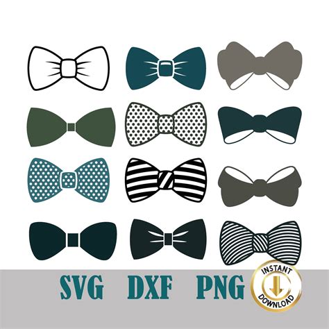 Bow Tie Svg Bundle Ribbon Bow Svg Bow Tie Png Bow Files For Etsy Uk