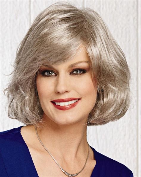 straight mid length bob style wigs with bangs