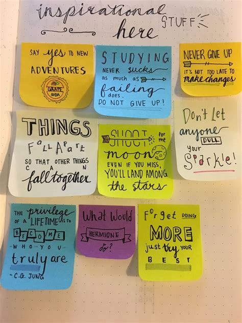 studyblr — diaryofastudent: Some of the... | Sticky notes quotes, Study ...