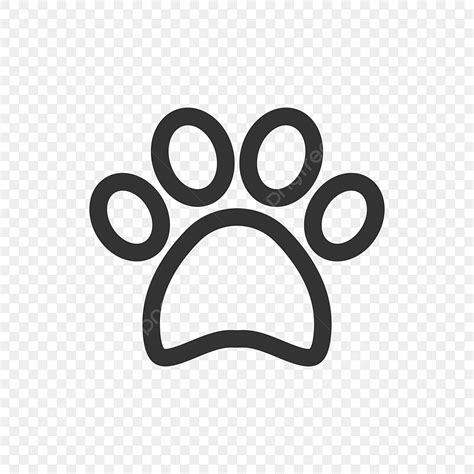 Paw Outline Vector Art Png Paw Outline Icon Design Template Isolated