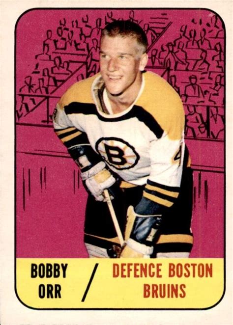 Bobby Orr 1967 68 Topps 92 Boston Bruins Hockey Nhl Hockey Hockey