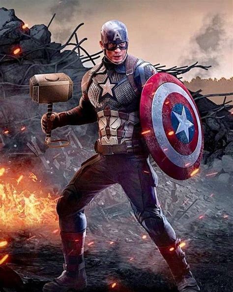 Captain America Picks Up Thor S Mjolnir Avengers Endgame Marvel Avengers Avengers Marvel