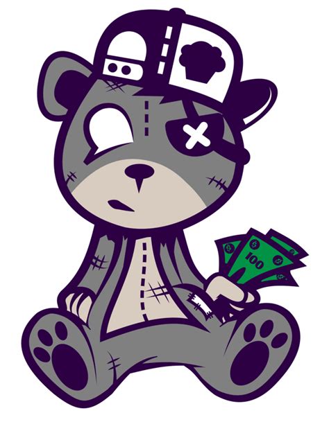 Gangsta Bear Drawing Gangster Teddy Bear Drawing By Sarra Lynnette