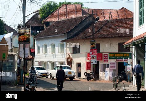 Old Buildings Town Street Cochin Kochi Kerala India Asia