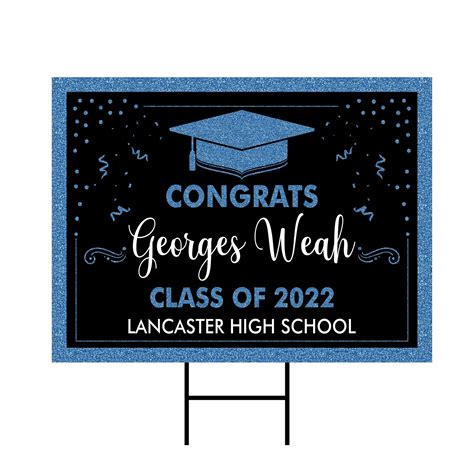 Personalized Graduation Yard Sign 2022 Coroplast Grad Sign Etsy In