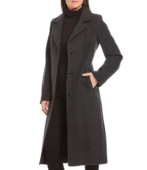 jones new york single breasted notch lapel long wool blend coat dillard s jones new york